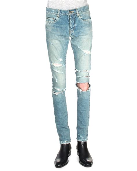 ysl denim mens